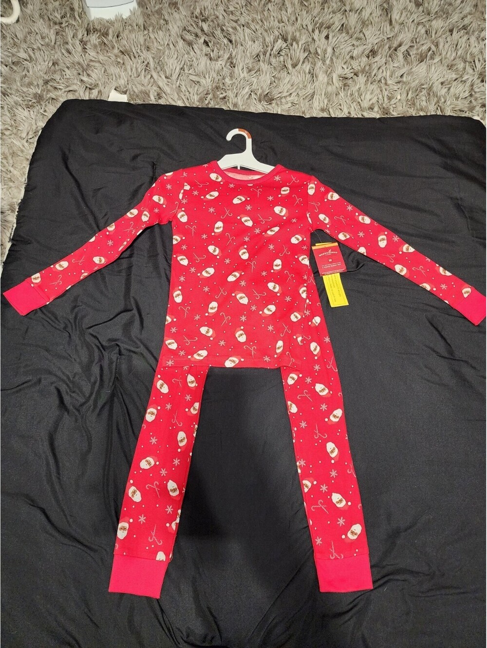 Wondershop at Target Kids Santa Claus Christmas Pajama Set Red Cotton Size 10